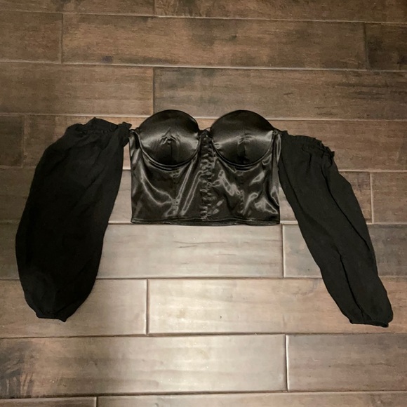 Off shoulder cropped bustier top - MEDIUM - Picture 1 of 2